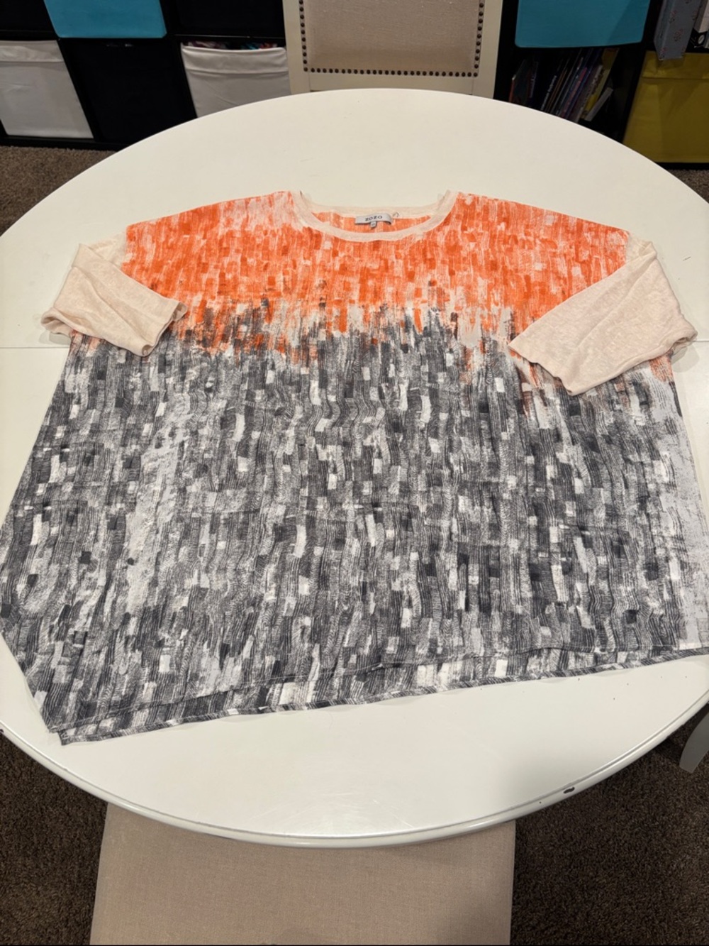 ZOZO Asymmetrical Patterned Tunic Top